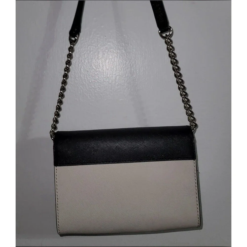 *RARE VTG* Kate Spade-Purse-Charlotte Street Colorblock Alek Ostrich Paig-Black